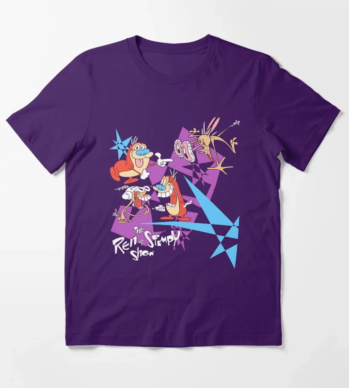 Duo of Expressive Animated Characters T-Shirt Purple