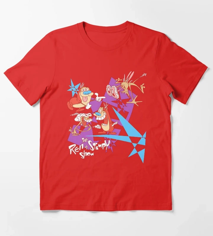Duo of Expressive Animated Characters T-Shirt Red