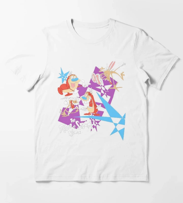 Duo of Expressive Animated Characters T-Shirt White