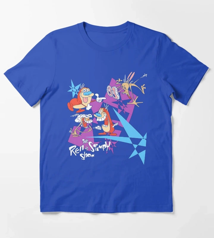 Duo of Expressive Animated Characters T-Shirt Blue