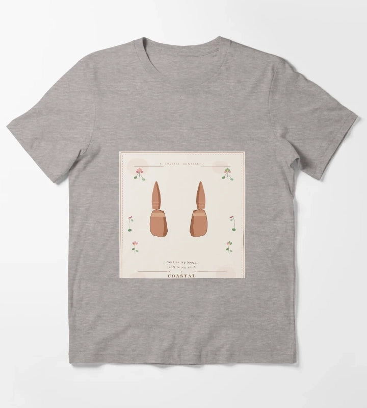 Dust On My Boots Salt In My Soul Vintage Cowgirl Floral T-Shirt Heather Grey
