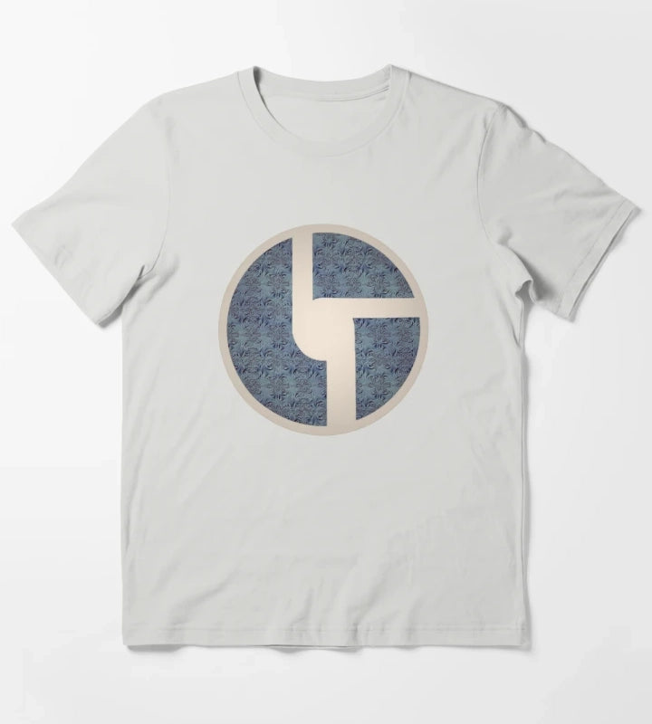 Dusty Blue Metal T-Shirt Light Grey