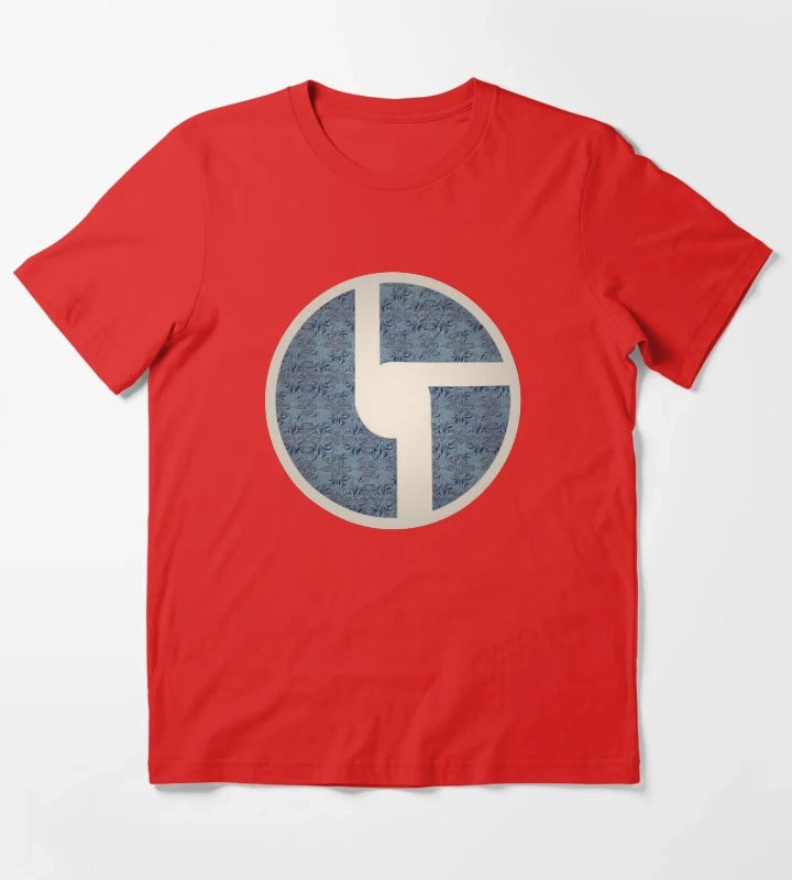 Dusty Blue Metal T-Shirt Red