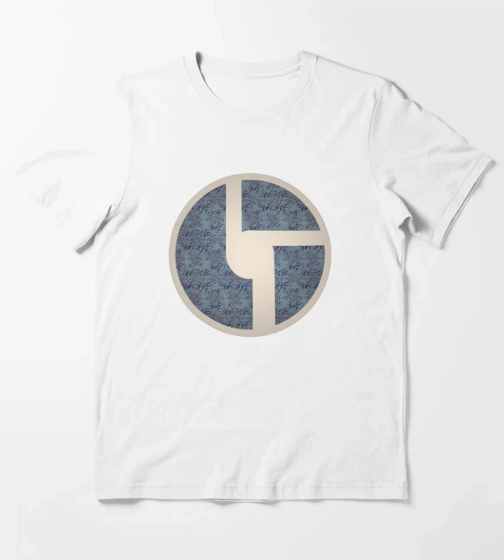 Dusty Blue Metal T-Shirt White