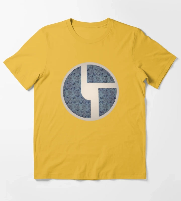 Dusty Blue Metal T-Shirt Yellow