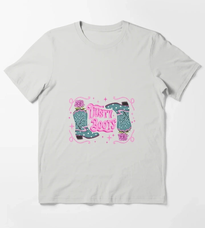 Dusty boots cowgirl grit T-Shirt Light Grey