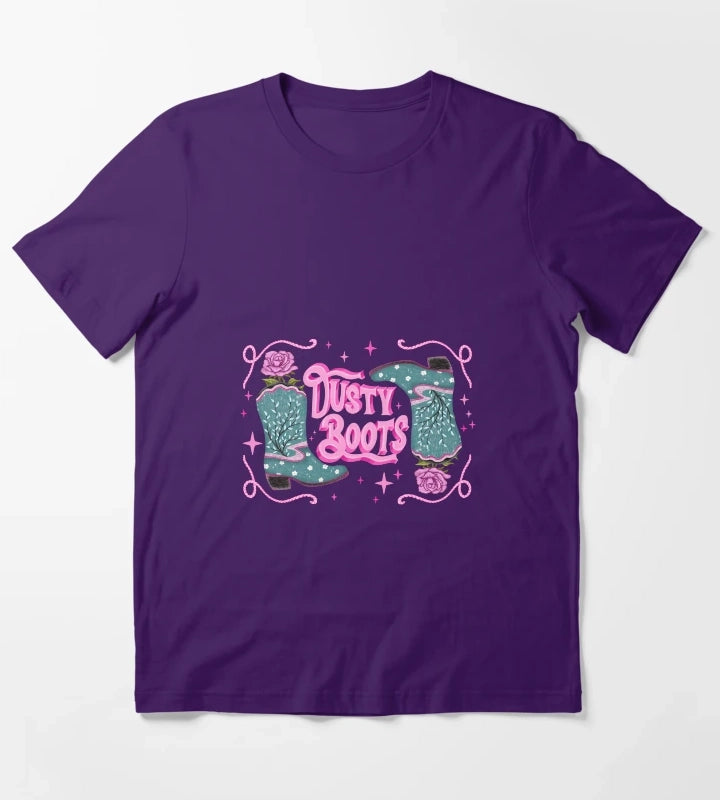Dusty boots cowgirl grit T-Shirt Purple