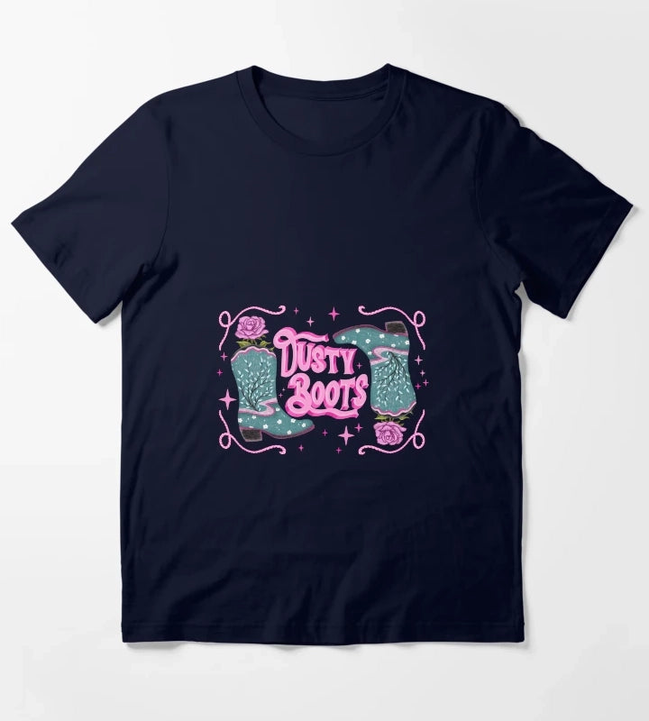 Dusty boots cowgirl grit T-Shirt Navy