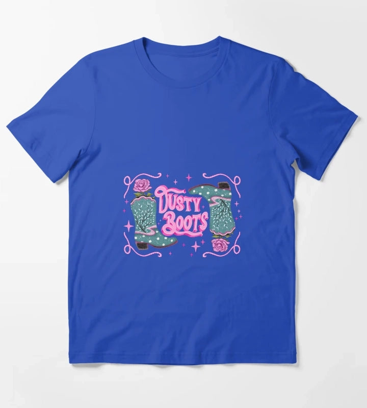 Dusty boots cowgirl grit T-Shirt Blue