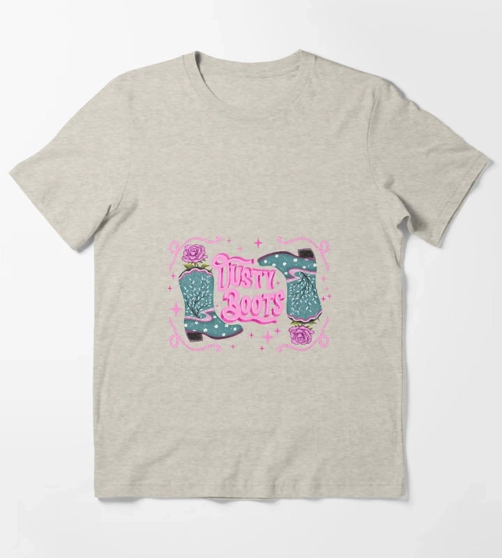 Dusty boots cowgirl grit T-Shirt Cream