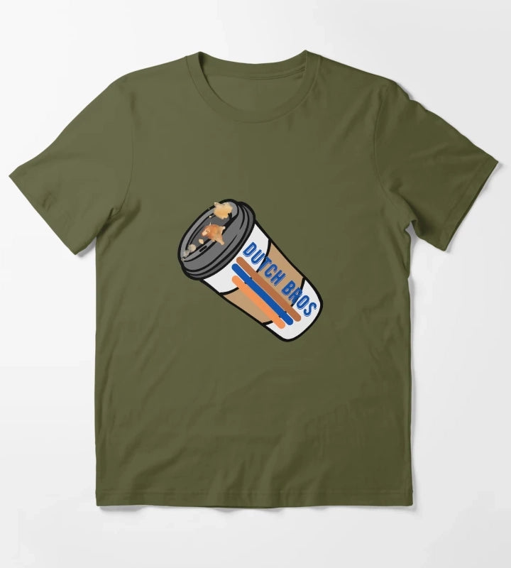 Dutch Bros sign T-Shirt Olive Green