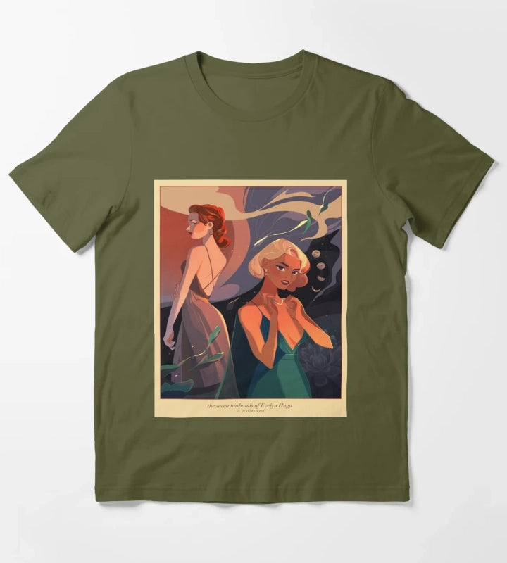 EVELYN HUGO COMICS T-Shirt Olive Green