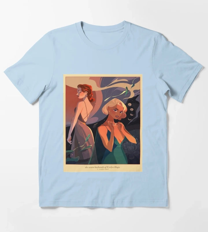 EVELYN HUGO COMICS T-Shirt Sky Blue