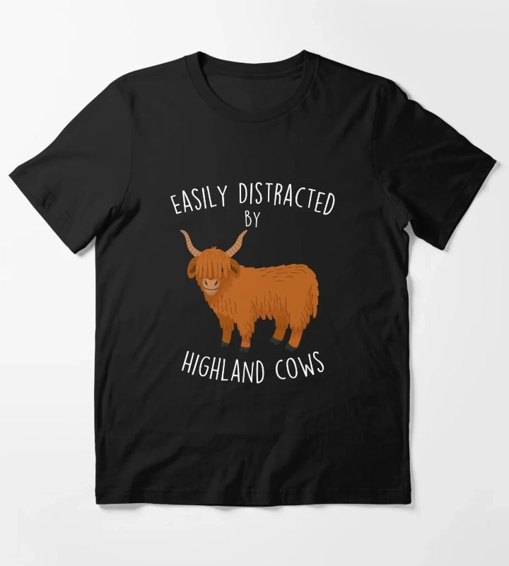Easily Distracted by Highland Cows T-Shirt