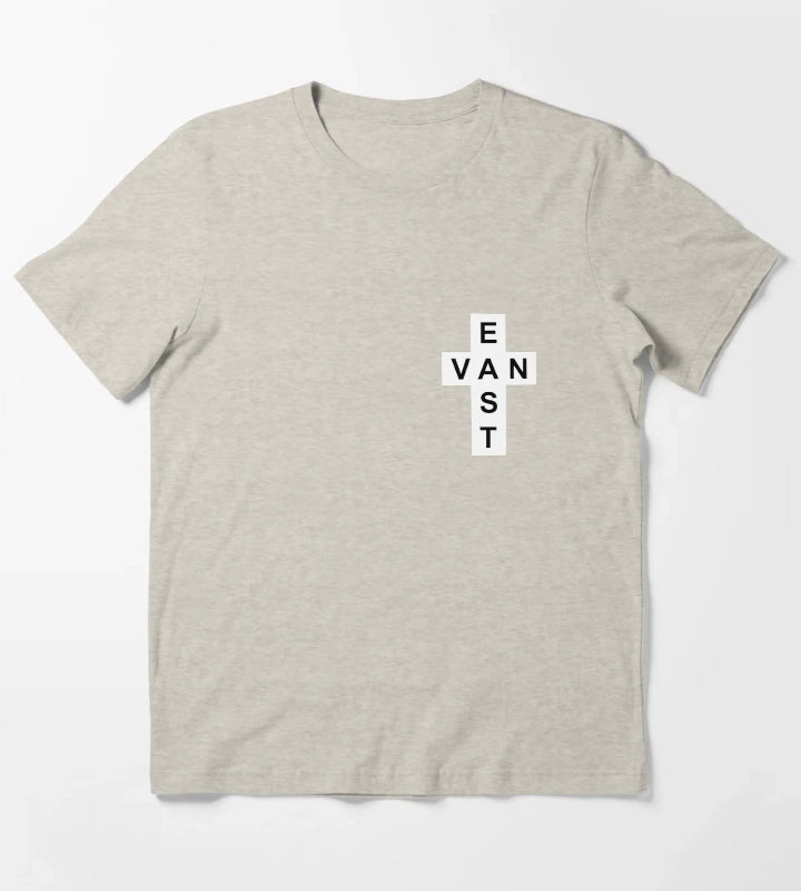 East Van White Cross T-Shirt Cream