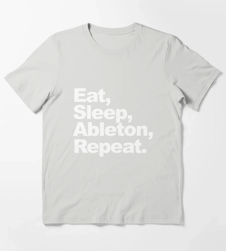 Eat Sleep Ableton Repeat T-Shirt Light Grey