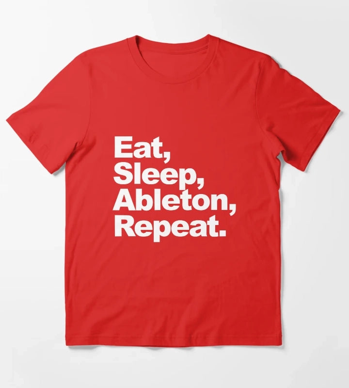 Eat Sleep Ableton Repeat T-Shirt Red