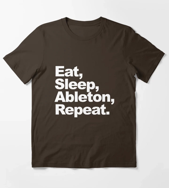 Eat Sleep Ableton Repeat T-Shirt Brown