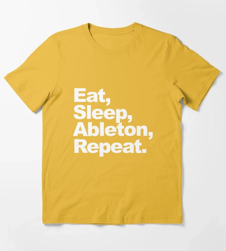 Eat Sleep Ableton Repeat T-Shirt Yellow