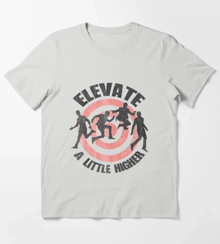Elevate Distressed look T-Shirt Light Grey