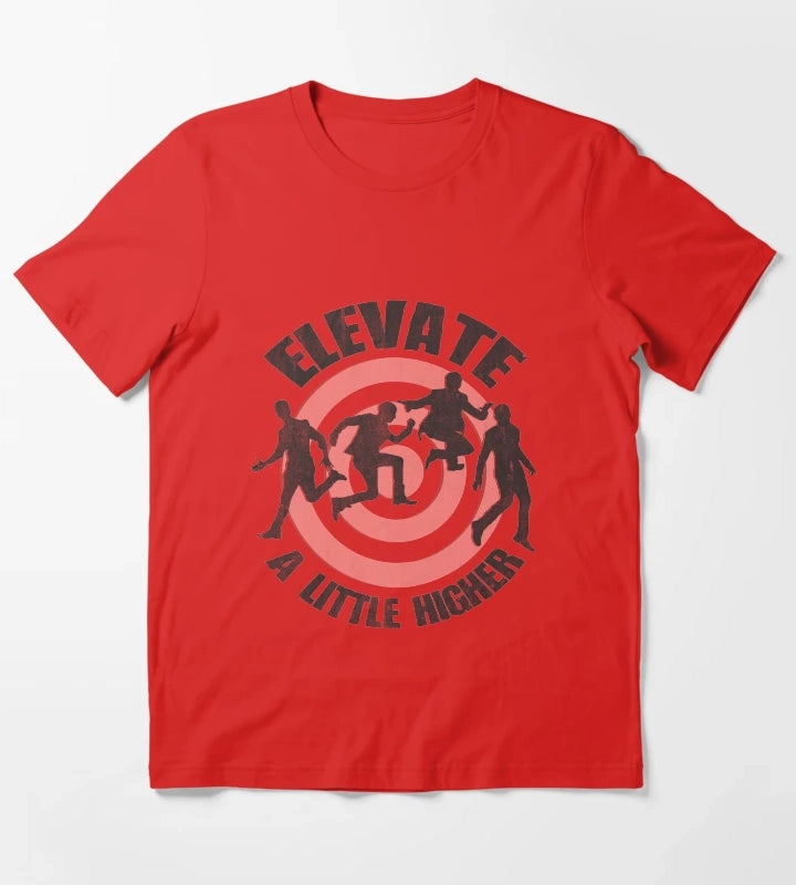 Elevate Distressed look T-Shirt Red