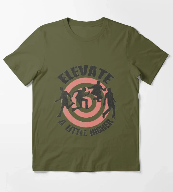 Elevate Distressed look T-Shirt Olive Green