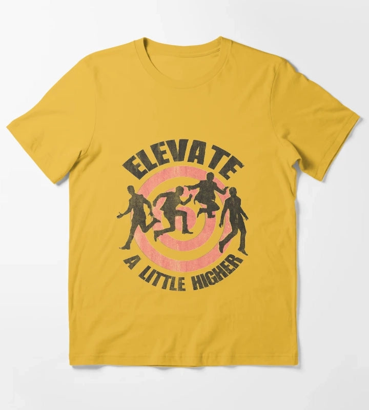 Elevate Distressed look T-Shirt Yellow