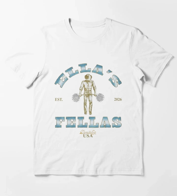 Ellas Fellas Dandelion 2026 Western Style T-Shirt White