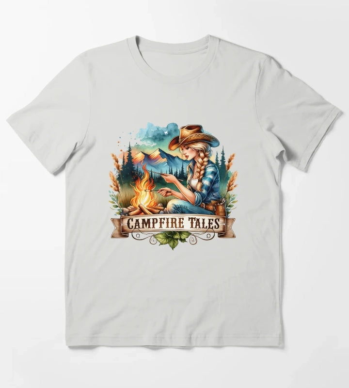 Empowering Cowgirl and Horse Illustrations Bold Designs for Apparel Mugs Stickers More T-Shirt Light Grey