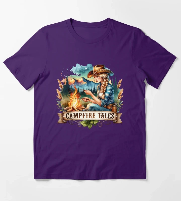 Empowering Cowgirl and Horse Illustrations Bold Designs for Apparel Mugs Stickers More T-Shirt Purple