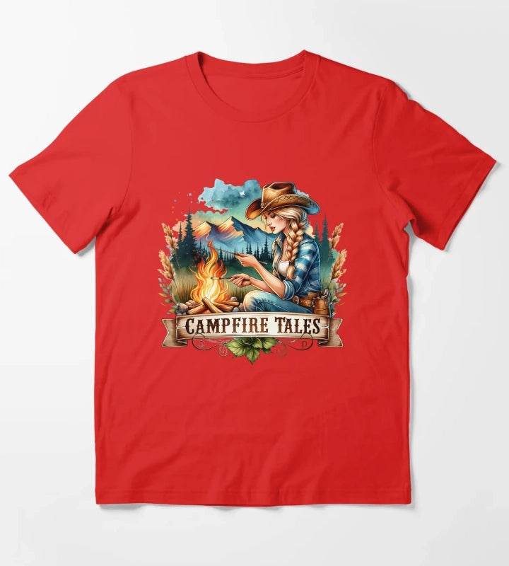 Empowering Cowgirl and Horse Illustrations Bold Designs for Apparel Mugs Stickers More T-Shirt Red