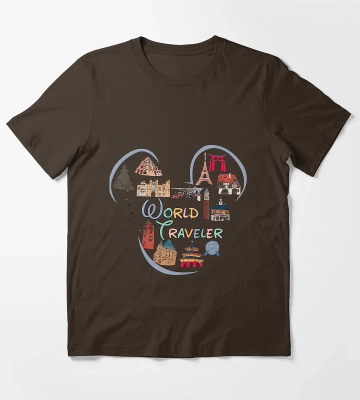 Epcot World Showcase T-Shirt Brown