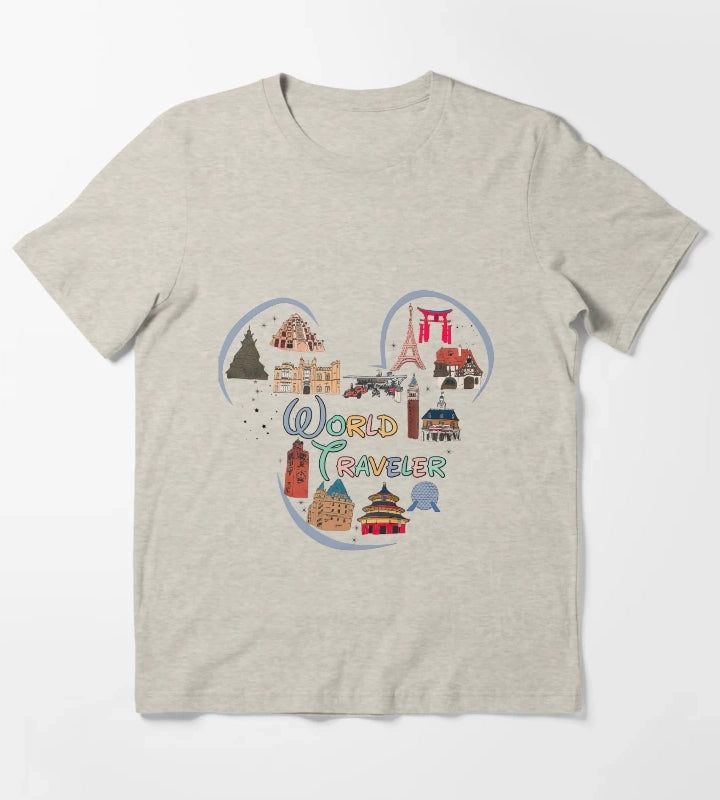 Epcot World Showcase T-Shirt Cream
