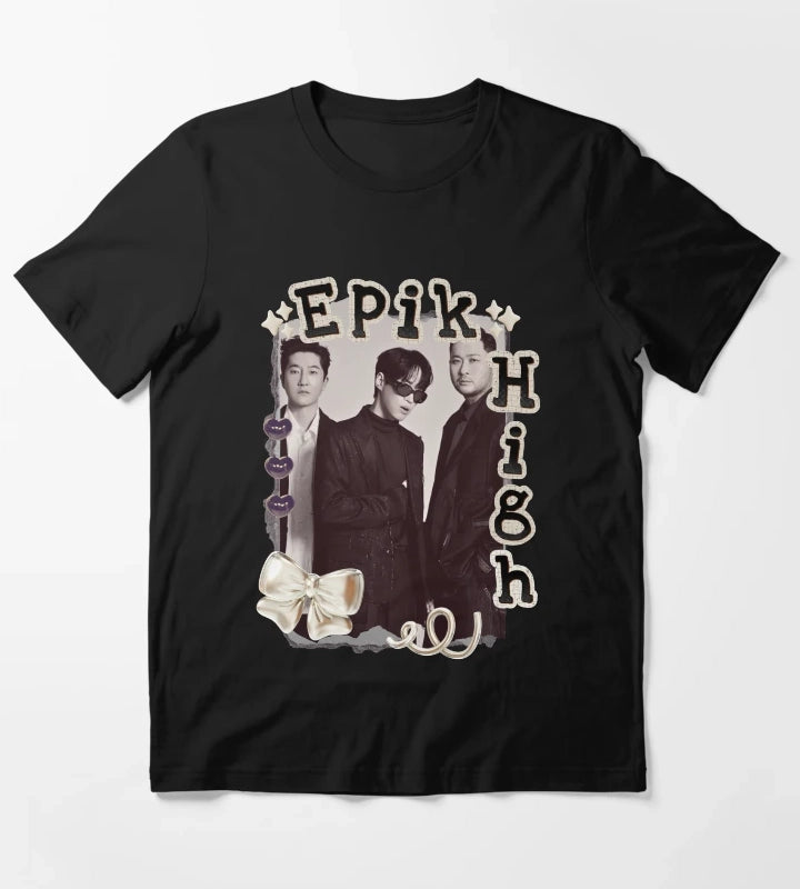 Epik High Y2K Preppy Collage Design T-Shirt