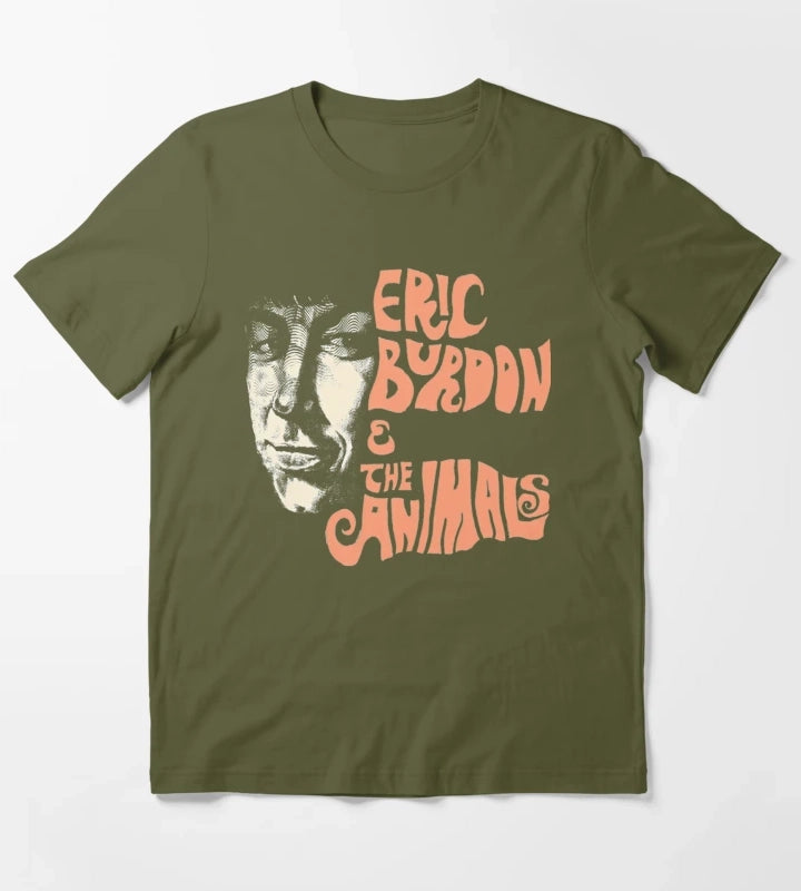 Eric Burdon amp The Animals T-Shirt Olive Green