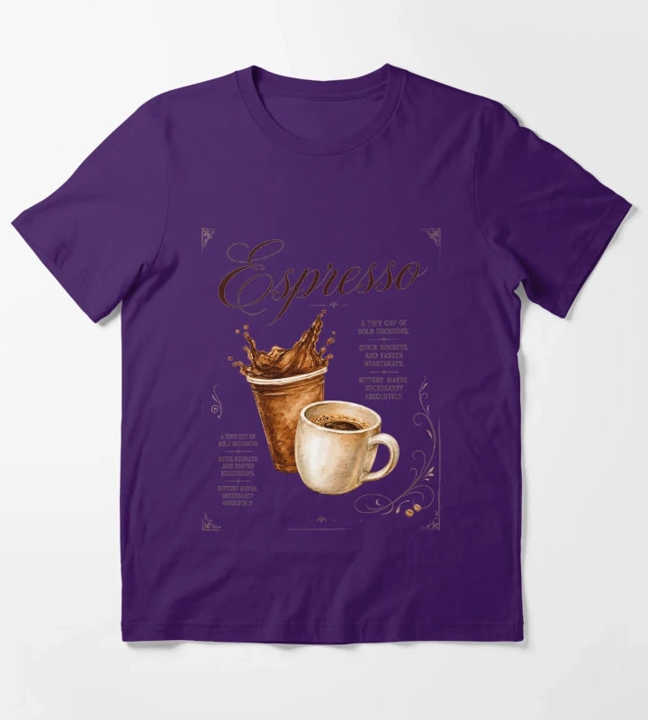 Espresso Coffee Lover Vintage Coffee Design T-Shirt Purple