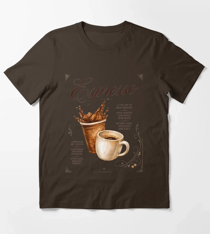 Espresso Coffee Lover Vintage Coffee Design T-Shirt Brown