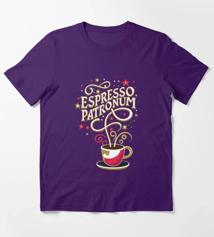 Espresso Patronum Wizard Coffee T-Shirt Purple