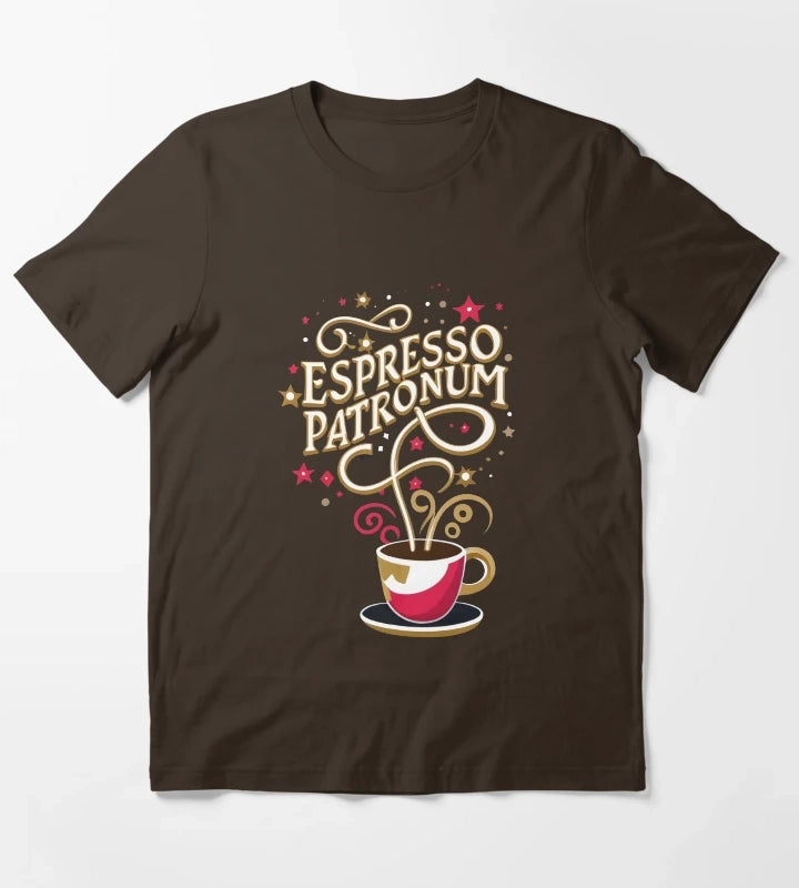 Espresso Patronum Wizard Coffee T-Shirt Brown