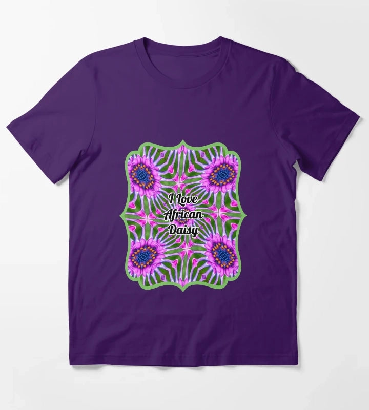 Esthetic Daisy Pattern T-Shirt Purple