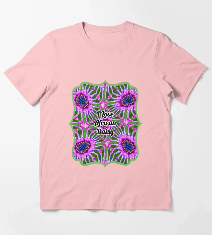 Esthetic Daisy Pattern T-Shirt Dark Grey