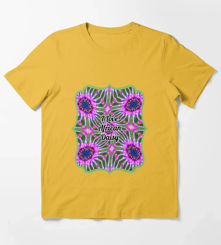 Esthetic Daisy Pattern T-Shirt Yellow