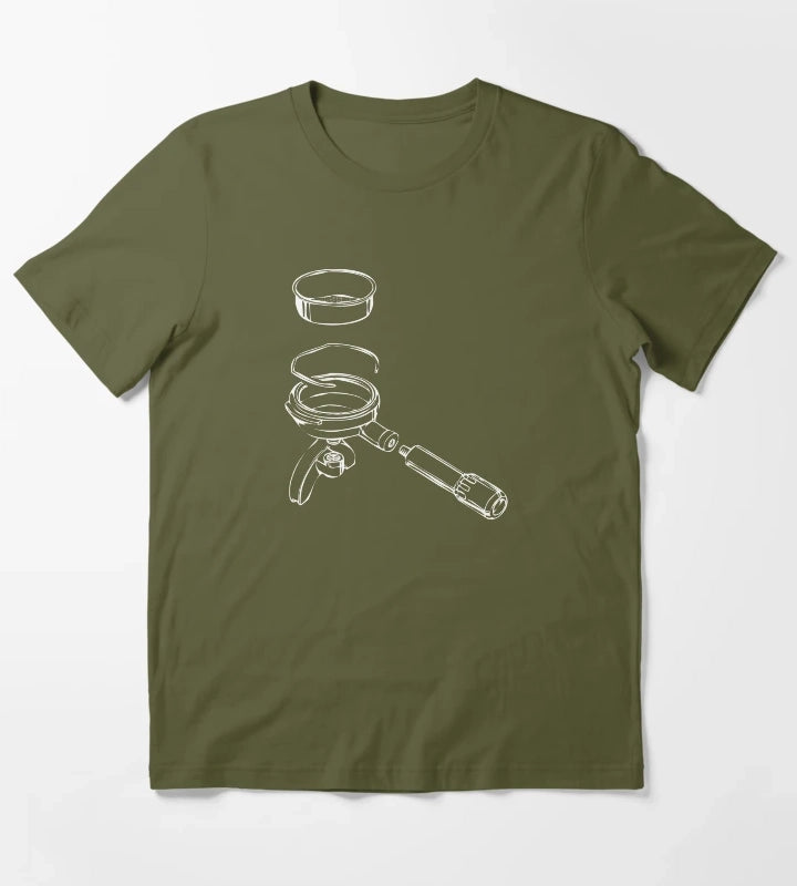 Exploded Portafilter T-Shirt Olive Green