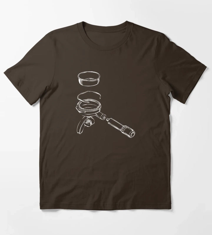 Exploded Portafilter T-Shirt Brown