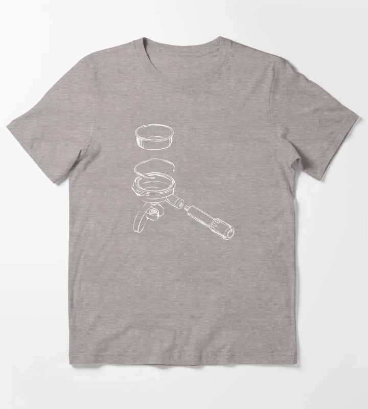 Exploded Portafilter T-Shirt Heather Grey
