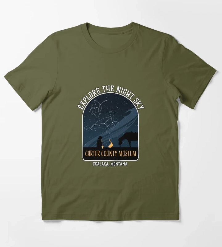 Explore the Night Sky T-Shirt Olive Green