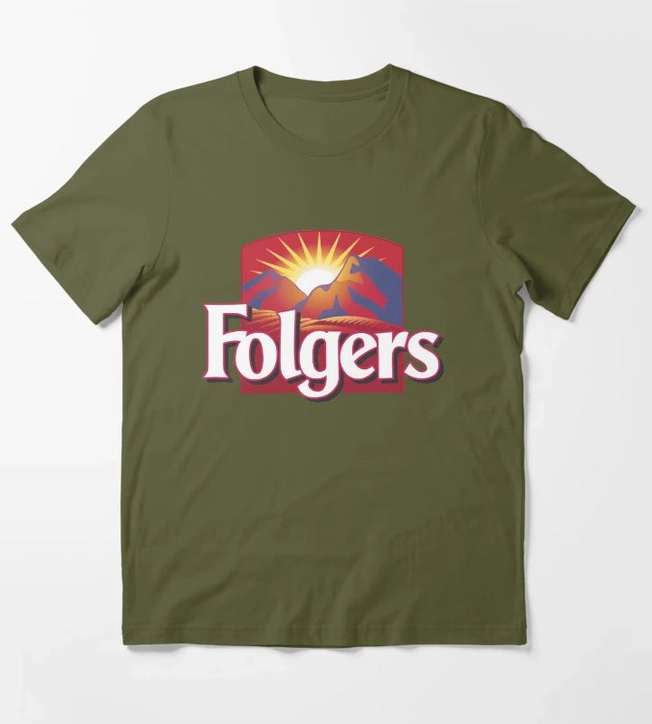 FOLGERS COFFEE T-Shirt Olive Green