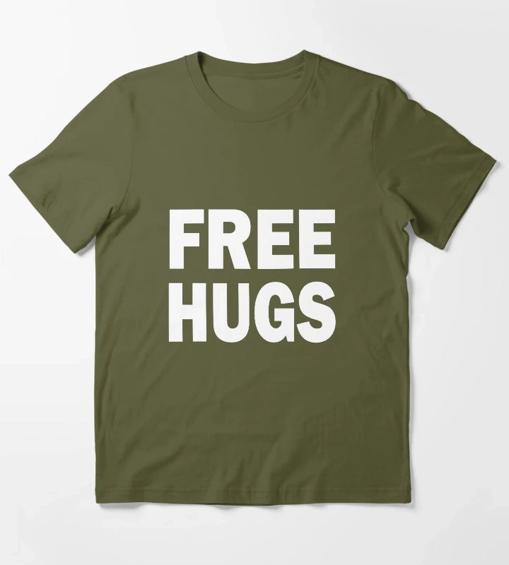 FREE HUGS 1 T-Shirt Olive Green