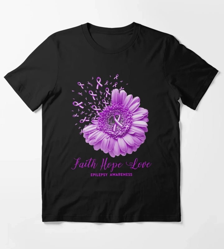 Faith Hope Love Epilepsy Awareness T-Shirt