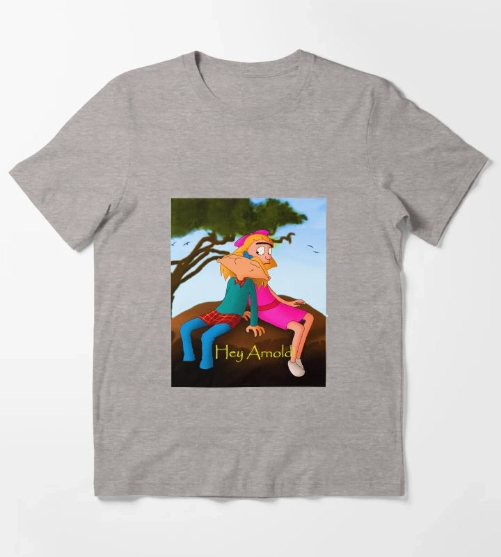 Fanart Hey Arnold Merch T-Shirt Heather Grey